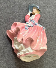 Vintage Royal Doulton Top O' The Hill Pink Bone China Figurine picture