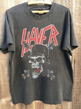 Slayer Skull and Crossbones Heavy Metal Band Cotton T shirt Reprint KH17656 picture