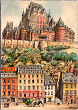 Vintage Barday Continental Postcard Château Frontenac Old Quebec Canada  picture