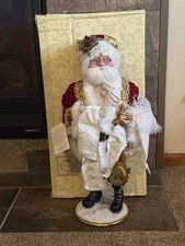 MINT 24” MARK ROBERTS Santa 2008 CHECKING IT TWICE On Base w Orig Box RARE picture