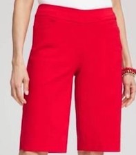 Chico's Red Shorts, Pull up, bermuda style, w/4 pockets - Size 2R/US 12 picture