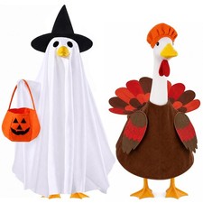 Lixintray Porch Goose Outfits 2 Set Halloween Thanksgiving for 17-23 Inch Statue picture