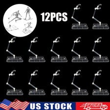 12Pc HG144 Adjustable Action Figure Display Holder Base Doll Model Support Stand picture