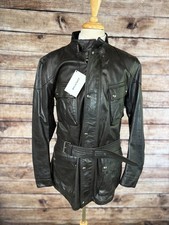 NWT Belstaff Trialmaster Panther Leather Jacket Size 48 (58 EU) picture