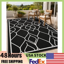5x8/ 8x10/ 9x12/ 9x18 /10x14/10x20 FT Portable Outdoor Rug for RV,Camping,Picnic picture