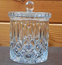 Vintage Godinger Crystal Legends 24% Lead Crystal Biscuit Barrel with Lid. picture