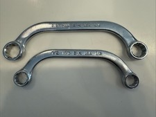 Vintage S-K SK H1416 H1820 Half Moon Wrench Set USA Aircraft & Automotive 12 Pt picture