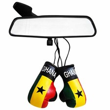 New Ghana Flag Mini Leather Boxing Gloves for the Home or Car, Ghana Car Gloves picture