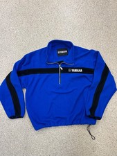 Mens XL Vintage Blue YAMAHA Quarter Zip Fleece picture