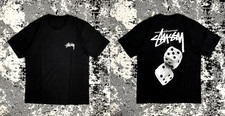 Stussy Fuzzy Dice Black Tee1 picture