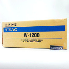 TEAC Double Cassette Deck W-1200 Silver 100V High Quality Sound Japan NEW picture