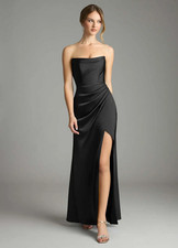 Azazie Leonis - Mermaid Pleated Stretch Satin Convertible Dress picture