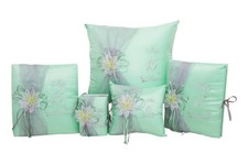 5 pc Mint Quinceanera Set Mis Quince Set Pillows Guest Book Photo Album Bible picture