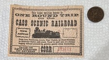 Cass Scenic Railroad One Round Trip Adult Ticket West Virginia Train  picture