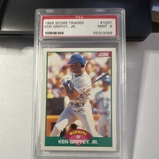 SCORE 1989 Score Traded Ken Griffey Jr Rookie #100T PSA 9 Mariners picture