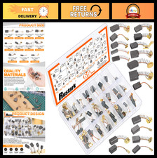 69Pcs Electric Motor Carbon Brushes Set - 23 Sizes Graphite Brush Repair Kit picture