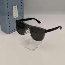 Gucci GG0010S 004 Square Black Polarized Grey Lens 58mm Men's Ships Today picture
