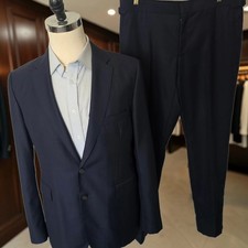 Burberry Suit 54r Italy 36x33 Side Tabs Wool Mohair Silk Soho Made In Italy picture