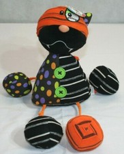 Ganz Cat Plush Stringees Orange Black Dots Stripes 13