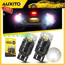 7443 7440 W21W White LED Reverse Turn Signal Blinker Parking Light Bulbs 1~10Set picture