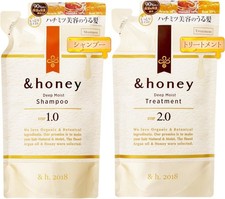 &honey Deep Moist Shampoo/Treatment Set Refill 11.8 fl oz/12.3 fl oz Japan Made picture