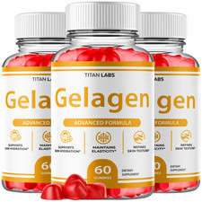 (3 Pack) Gelagen Gummy Advanced Skin Health Support Formula Gela Gen 180 Gummies picture