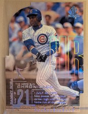 1999 SP Authentic HOME RUN CHRONICLES DIE CUT #51 Sammy Sosa RARE PARALLEL /70 picture