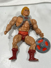 Vintage 1981 He-Man MOTU Mattel Taiwan Soft Head Original Harness Shield picture