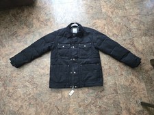 $228 Gap Men's Canvas 4-Pocket Workwear Puffer Jacket Coat, Black, S picture