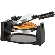Classic Rotating Belgian Waffle Maker with Nonstick Plates and Removable Tray picture