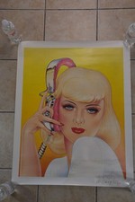 Vintage Stereo Sweetheart David Willardson Star Studios Signed Art Poster Retro picture