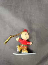 Skating Charlie Brown Vintage Peanuts PVC Ornament picture