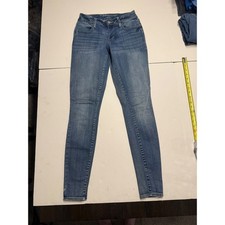 Maurices M Jeans Womens XS Long Mid Rise Skinny Jeans Medium Wash Blue Denim picture