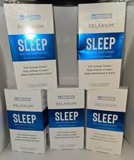 5 Pack Relaxium Sleep Aid Drug Free Support Melatonin 30 Tablets Ea Exp 09/27 picture