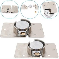 2pcs Garage Shed Door Lock Keyed Alike Hidden Shackle solid steel Hasp picture