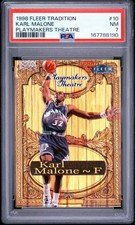 Karl Malone 1997 Fleer Playmakers Theatre /100 PSA 7 NM Jazz #10 HOF RARE SSP picture