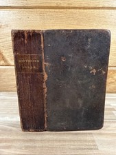 1828 HOLY BIBLE rare THE REFERENCE BIBLE boston HERVEY WILBUR leather OLD picture