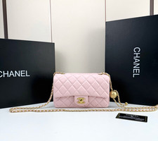 Mini Camellia Crush Rectangular Flap Pink Clair Lambskin - NEW picture