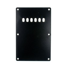 (C38) Custom Cavity Cover Back Plate Fits Strat Style, BLACK picture