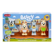 4pc Bluey Cooking Fun with The Heelers Chat Mates Figure Set - Ten Phrases Each picture