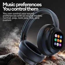 AI Bluetooth Headphones LCD Touch Screen ANC HiFi Bass 10m/32ft 46h picture