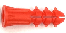 Ribbed Barbed Plastic Anchors #6-8-10 x 1