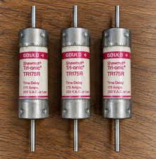 (3-pack) Gould Shawmut TR175R 175A 250V Class RK5 Time Delay Fuse Tri-Onic picture