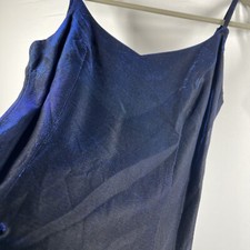 Vintage Jump Apparel Co. Blue Ombré Maxi Slip Dress Size 9/10 Shimmer Sleeveless picture