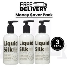 Liquid Silk Personal Water Based Lubricant Large Pump Bottle 250ml - PACK OF 3 picture
