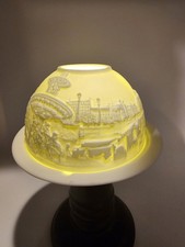 Vintage BERNARDAUD LIMOGES Lithophane Candle Fairy Lamp Parisian Monuments EUC picture