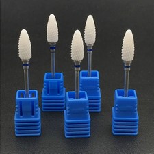 5x Dental Lab Bullet Shape Zirconia Ceramic Burs Drills for Micro Motor Polisher picture