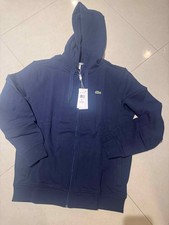 Lacoste Men's NAVY Long SleeveFULL ZIP FRONT Hoodie SH1551 SZ L picture