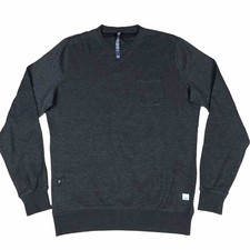 Vuori Jeffreys Pullover Crewneck Olive Green/Brown Mens Medium V218 NWOT picture