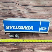 Vintage Nylint Sylvania GTE Pressed Steel Semi Trailer blue and white picture